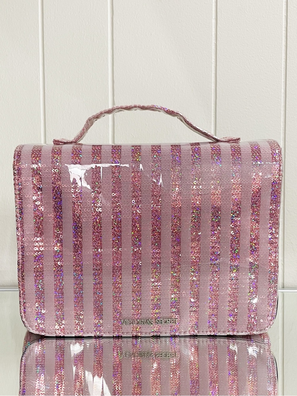 Victoria’s Secret Striped Pink Toiletry Bag